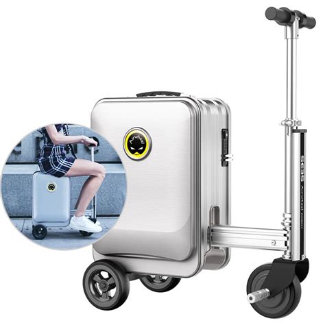 electric scooter luggage box|suitcase that turns into scooter.